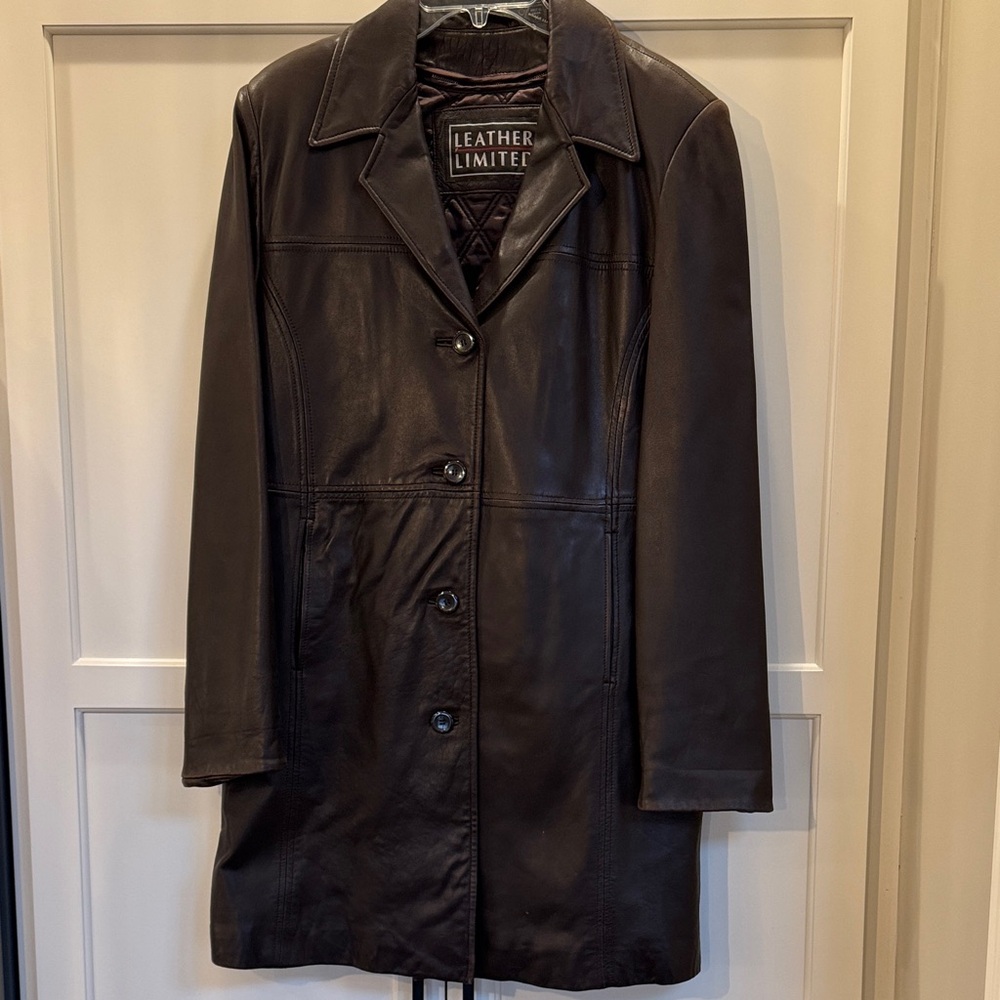 Leather Limited Women's Dark Brown Leather Jacket sz M